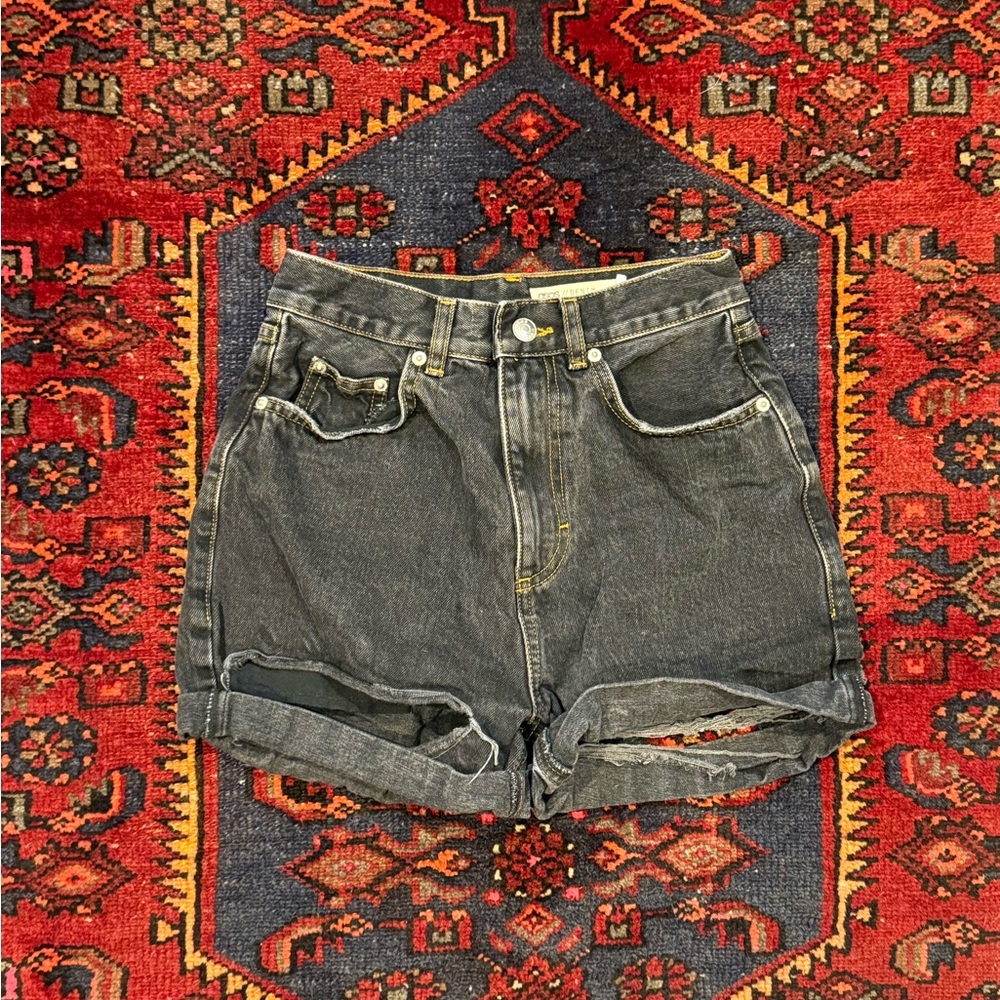 ASOS Black Jean Shorts Vintage High-Waisted
